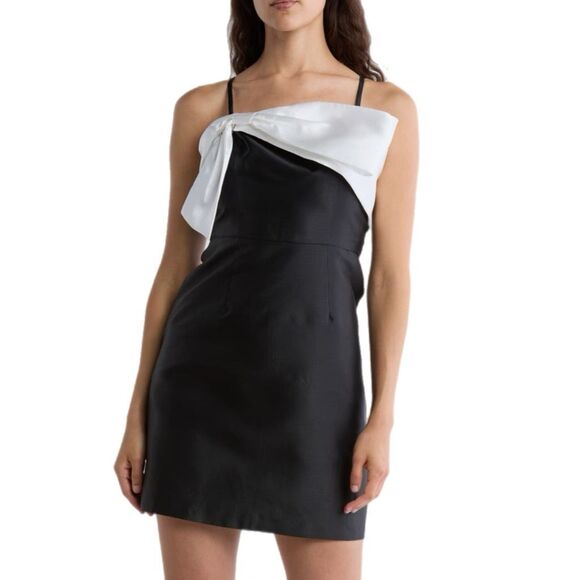 NWT Hutch Serena bow Black and White A-line dress Size 6 - Picture 2 of 11